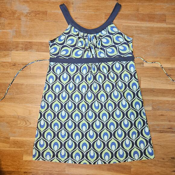 Ambrielle Dress Size Large Sleeveless Scoop Neck Peacock Print Retro Y2K Stretch - Picture 9 of 9